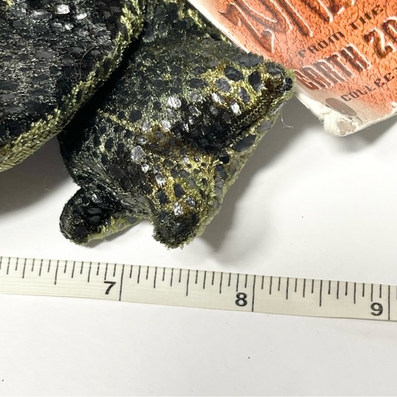 Flemington Frog Russ 6” Plush Stuffed Beanie Green Earth Zone Zonies Item 1354 - Picture 12 of 12